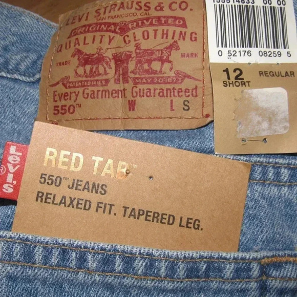 NWT LEVI’S 550 Red Tab Relaxed Fit Tapered Leg Jea - Picture 6 of 7